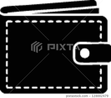 Black Wallet Icon 128002479