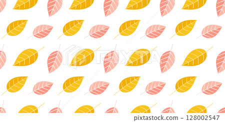 Autumn Leaves Pattern in Yellow and Pink Autumn Leaves Pattern in Yellow and Pink 128002547