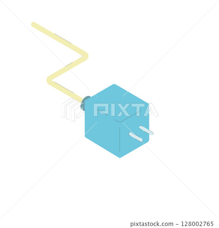 Isometric plug connector (male terminal) vector illustration 128002765