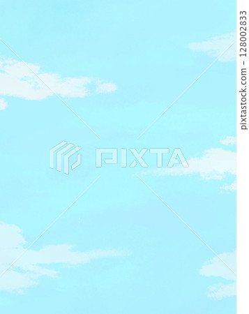 水彩風格藍天白雲影像背景 128002833