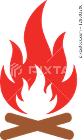 set of fire logo design 128003206