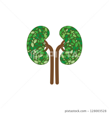 Kidneyshaped formations green leaves Kidneyshaped formations green leaves 128003528