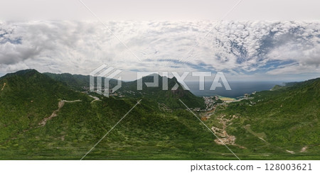 2025年5月,台灣九份金瓜石週邊山峰,美麗的空中景觀,360度風景 2025年5月,台灣九份金瓜石週邊山峰,美麗的空中景觀,360度風景 128003621