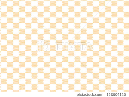 [Traditional Japanese pattern] Kanoko seamless pattern (yellow) 128004110