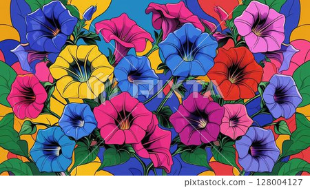 Colorful morning glory 128004127