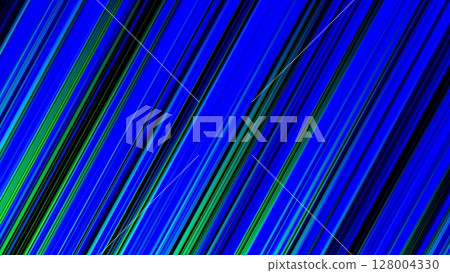 Blue and green high speed lines, diagonal stripes background 128004330