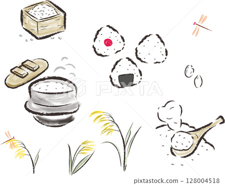 美味的米飯插圖集1 128004518