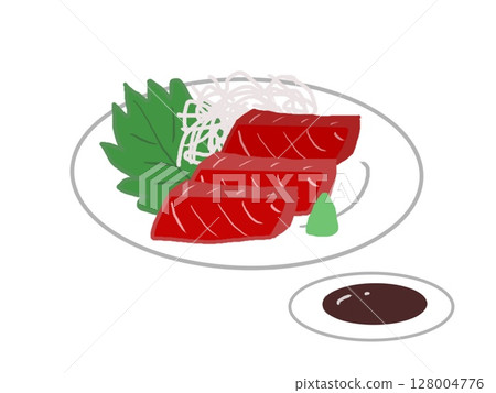 紅鮪魚刺身拼盤的插圖 紅鮪魚刺身拼盤的插圖 128004776