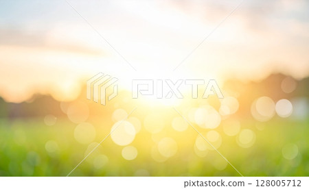 Colorful bright bokeh lights create a soft blur in nature, perfect for a spring or summer background design Colorful bright bokeh lights create a soft blur in nature, perfect for a spring or summer background design 128005712