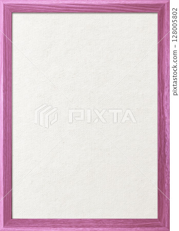 A vertical background image of a white cotton linen canvas board with a pale pink wooden frame 128005802