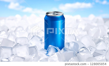 Blue and white medicine pills are frozen in clear ice cubes inside a glass of cool water Blue and white medicine pills are frozen in clear ice cubes inside a glass of cool water 128005854