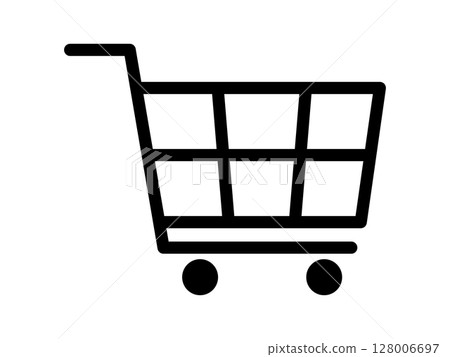 Shopping cart icon monotone Shopping cart icon monotone 128006697