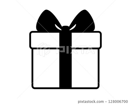 Gift wrapping icon monochrome 128006700