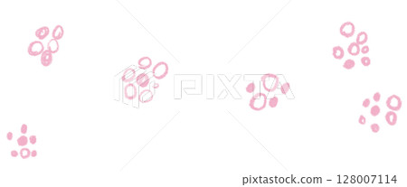 Simple pink flower petal seamless pattern background 128007114