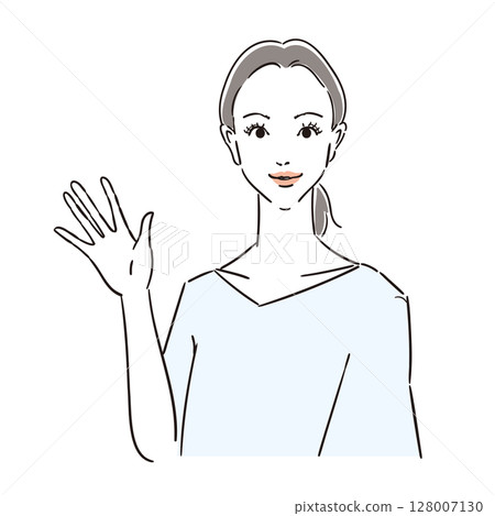 Beautiful woman with natural hair 128007130