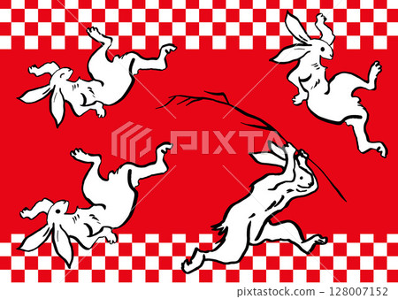 Rabbit - Choju Jinbutsu Giga style illustration set 128007152