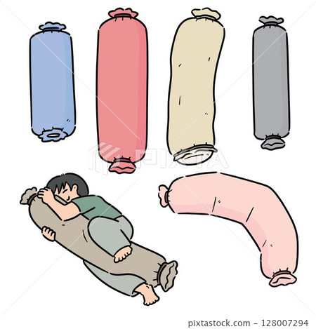 vector set of bolster 128007294