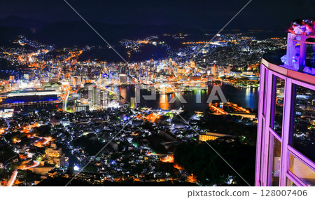 [Nagasaki Prefecture] Nagasaki night view from the Inasayama summit observatory 128007406