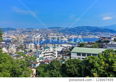 [Nagasaki Prefecture] Nagasaki city seen from Inasayama summit observatory 128007409