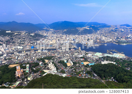 [Nagasaki Prefecture] Nagasaki city seen from Inasayama summit observatory 128007413