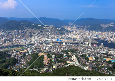 [長崎縣]從長崎山頂觀測台看到的長崎市 128007425