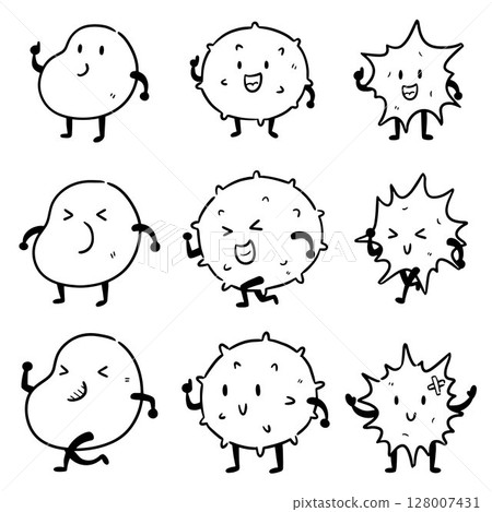 vector set of blood cell 128007431