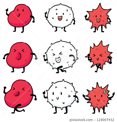 vector set of blood cell vector set of blood cell 128007432
