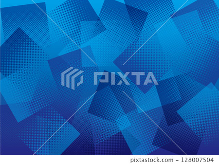 漸層圓點方形圖案-藍色 128007504