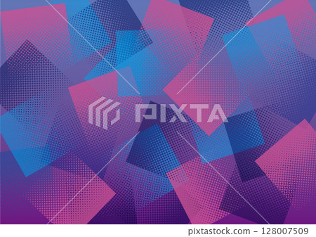 漸層點方形圖案:藍色、粉紅色和紫色 漸層點方形圖案:藍色、粉紅色和紫色 128007509