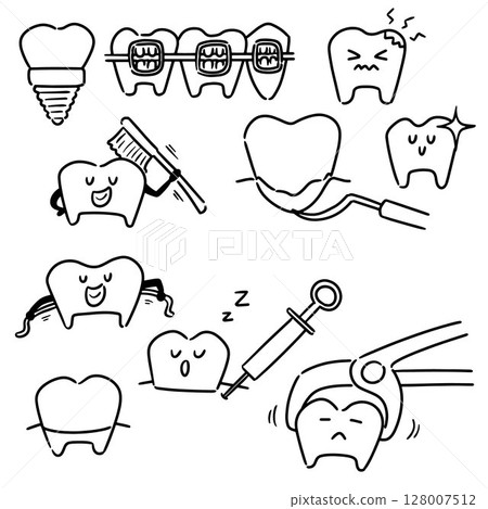 vector set of dental procedures 128007512