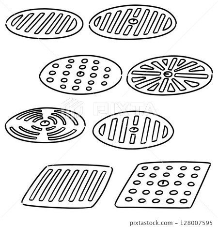 vector set of drain cover 128007595