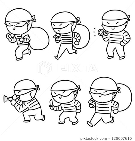 vector set of thief vector set of thief 128007610