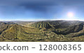 Mountain scenery in Shuangxi District, New Taipei City, Taiwan, in the spring of 2025, 360-degree panoramic photo 128008365
