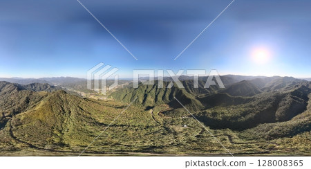 Mountain scenery in Shuangxi District, New Taipei City, Taiwan, in the spring of 2025, 360-degree panoramic photo Mountain scenery in Shuangxi District, New Taipei City, Taiwan, in the spring of 2025, 360-degree panoramic photo 128008365