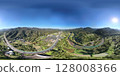 Mountain scenery in Shuangxi District, New Taipei City, Taiwan, in the spring of 2025, 360-degree panoramic photo 128008366