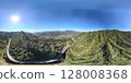 Mountain scenery in Pingxi District, New Taipei City, Taiwan, in the spring of 2025, 360-degree panoramic view 128008368