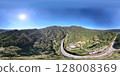 Mountain scenery in Pingxi District, New Taipei City, Taiwan, in the spring of 2025, 360-degree panoramic view 128008369