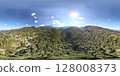 Spring sky in 2025, 360 degree scenic view of Wannan District, Keelung City, Taiwan 128008373