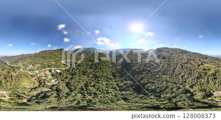 Spring sky in 2025, 360 degree scenic view of Wannan District, Keelung City, Taiwan Spring sky in 2025, 360 degree scenic view of Wannan District, Keelung City, Taiwan 128008373