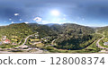 Spring sky in 2025, 360 degree scenic view of Wannan District, Keelung City, Taiwan 128008374