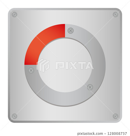 帶有金屬圖案的圓形標記的插圖 帶有金屬圖案的圓形標記的插圖 128008737