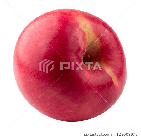 Fresh and Juicy Red Apple with Vibrant Skin isolated on a white background Fresh and Juicy Red Apple with Vibrant Skin isolated on a white background 128008973