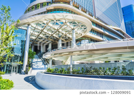 高輪Gateway City的街道：從泉岳寺辻廣場眺望的城市風景[東京都港區] 128009091