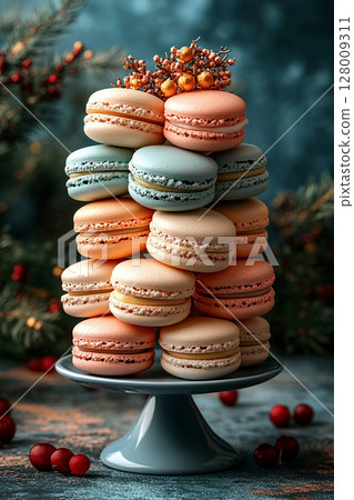 macaron, candy, macaroon 128009311