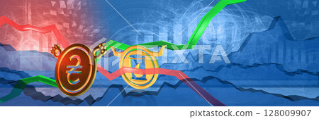 oil stock prices rise in uah. energy crisis in ukraine. bullish commodity market concept. 3d illustration of expensive fossil fuel oil stock prices rise in uah. energy crisis in ukraine. bullish commodity market concept. 3d illustration of expensive fossil fuel 128009907