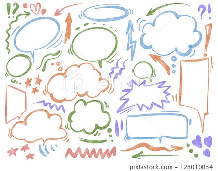 Chat Icons With Arrows And Speech Bubbles Set Chat Icons With Arrows And Speech Bubbles Set 128010034