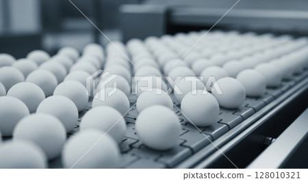 Fluffy golden omelet with sauteed mushrooms, fresh spinach, and creamy cheese on a plate Fluffy golden omelet with sauteed mushrooms, fresh spinach, and creamy cheese on a plate 128010321