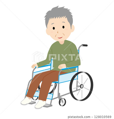 坐輪椅的男人 128010569