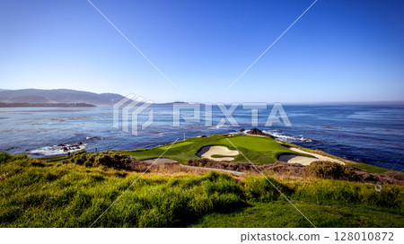 Pebble Beach golf course, Monterey, California, usa 128010872