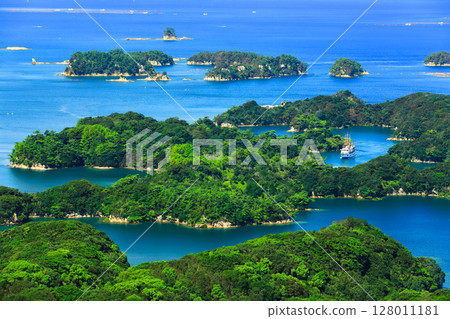 [長崎縣]九十九島和晴天的觀光船（佐世保天海帆） 128011181